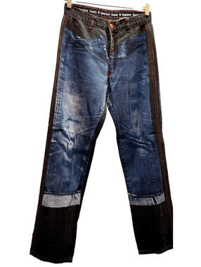 JEAN PAUL GAULTIER Rockabilly Pants Jean Picture Denim Redlines Waist 29 inches